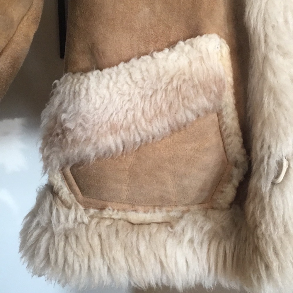Vintage overland sheepskin shearling coat - Picture 5 of 6